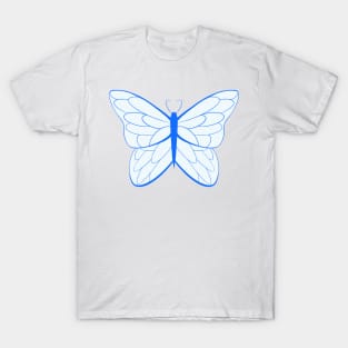 Blue Simple Butterfly T-Shirt